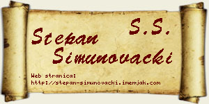 Stepan Šimunovački vizit kartica
